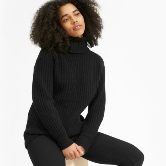 Everlane Sweaters - Everlane Sweater | Everlane Italian Soft Wool Rib Turtleneck | Black | Medium